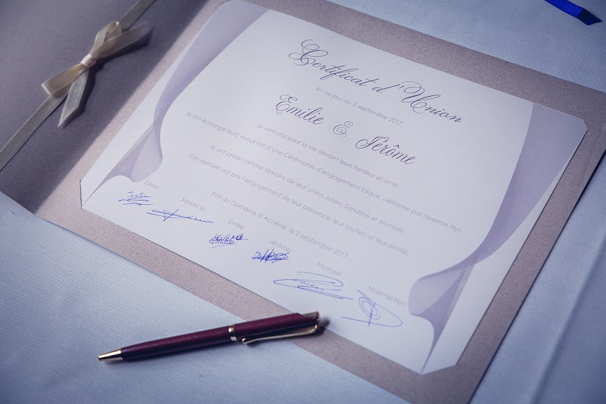 Certificat d'union