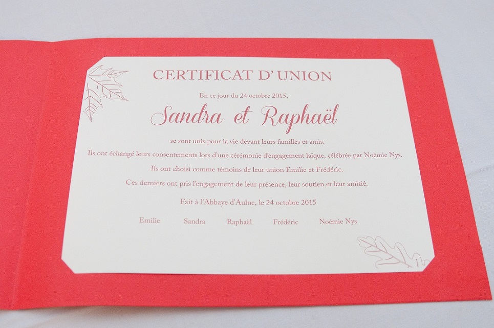 Certificat d'union